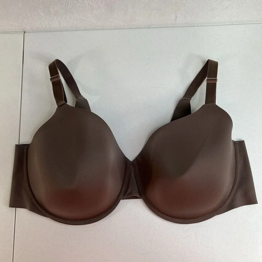 Soma 44DDD‎ Vanishing 360 Perfect Coverage Bra Underwire Smoothing T-Shirt Brown